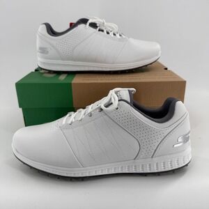 Skechers Go Golf Pivot Mens White Gray Water Repellent Shoes 54545EWW Size 8 EW
